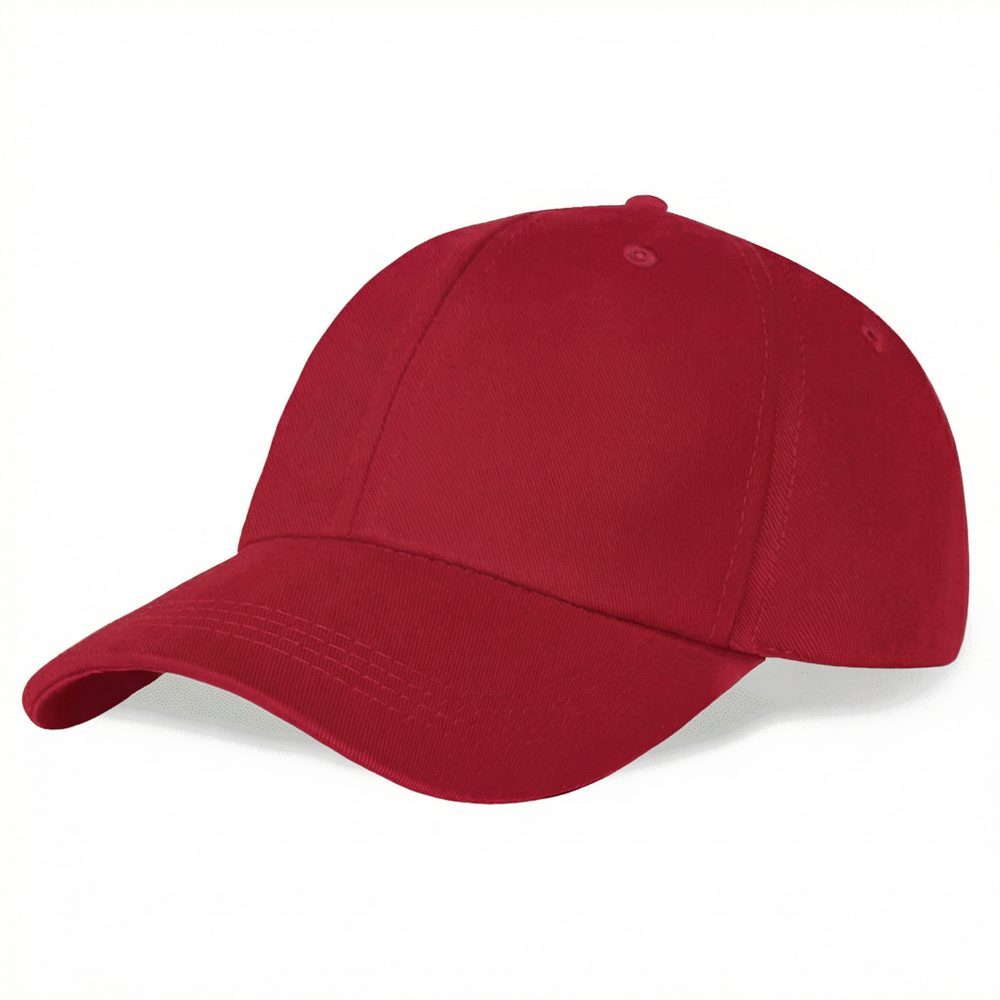 Premium Unstructured Dad Cap in Crimson
