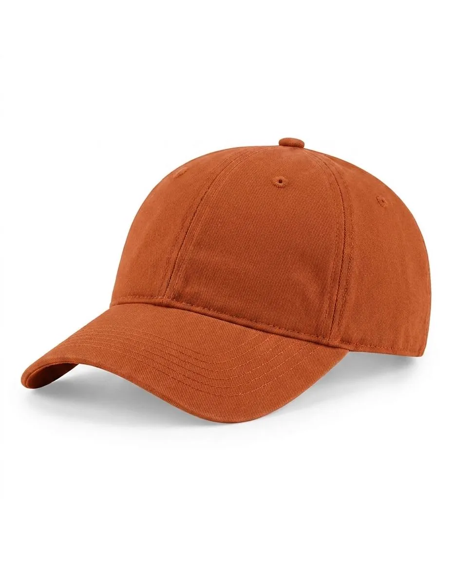 Garment-Washed Dad Cap in Burnt Orange