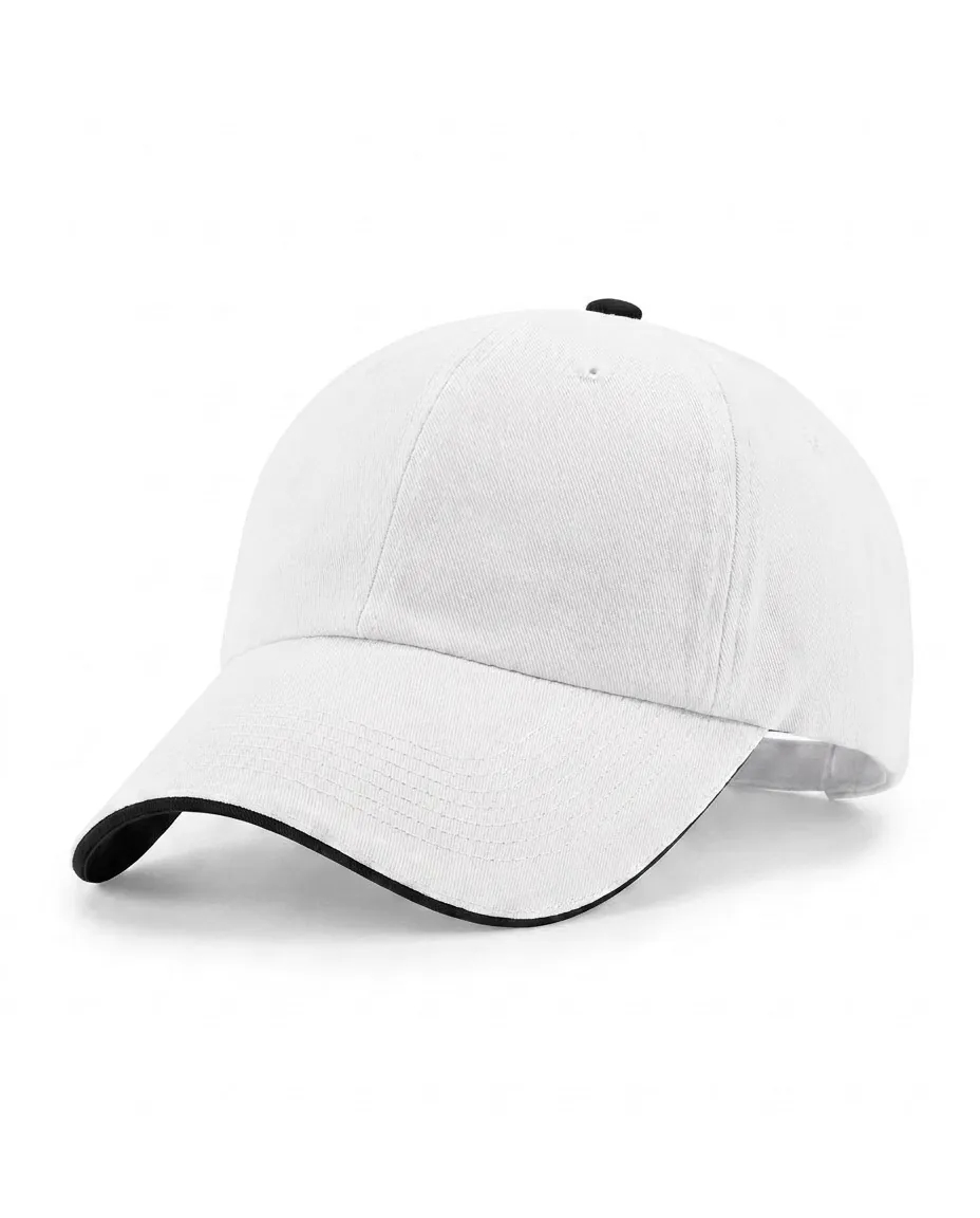 Half-Sandwich Dad Cap in White / Black