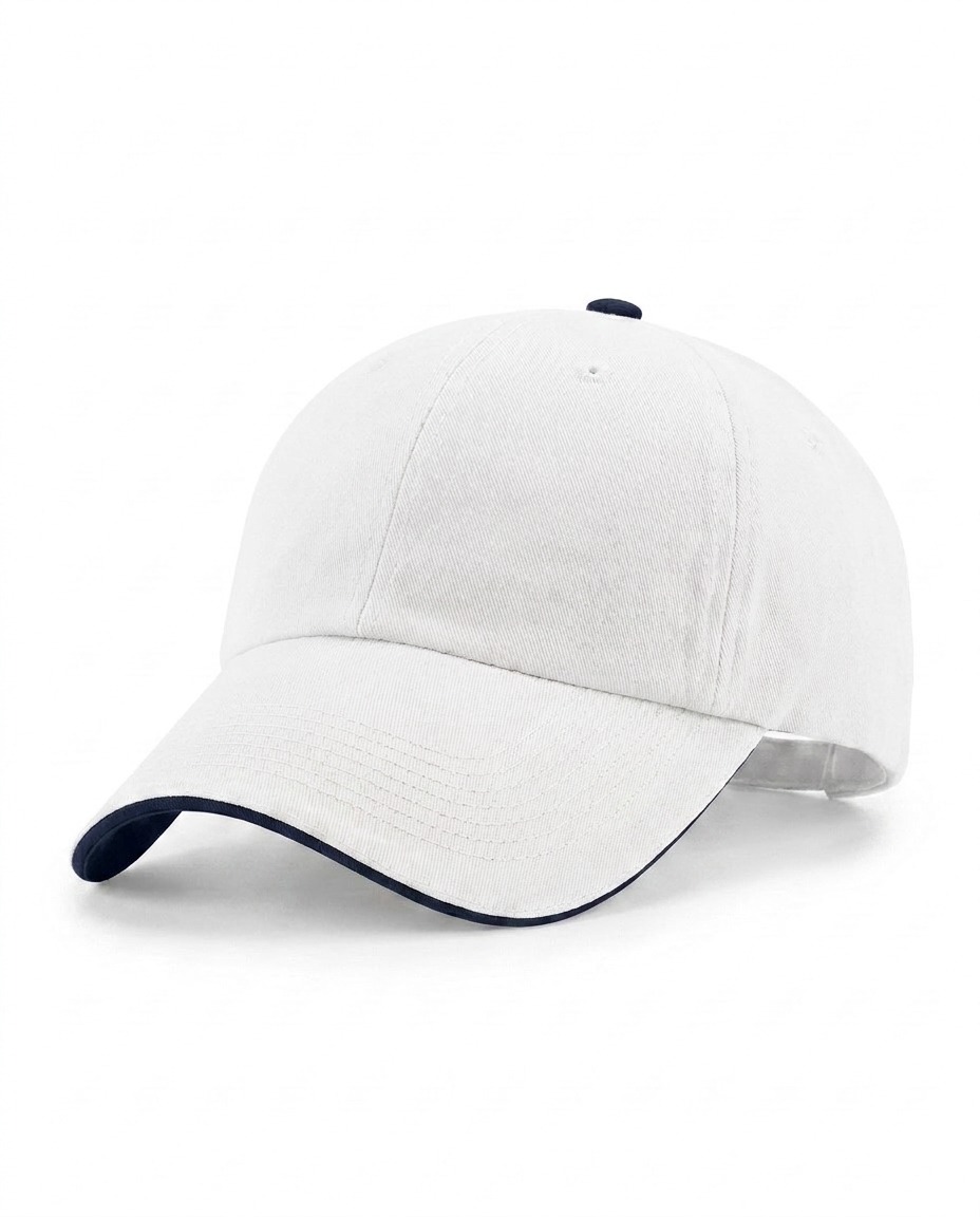 Half-Sandwich Dad Cap in White / Navy