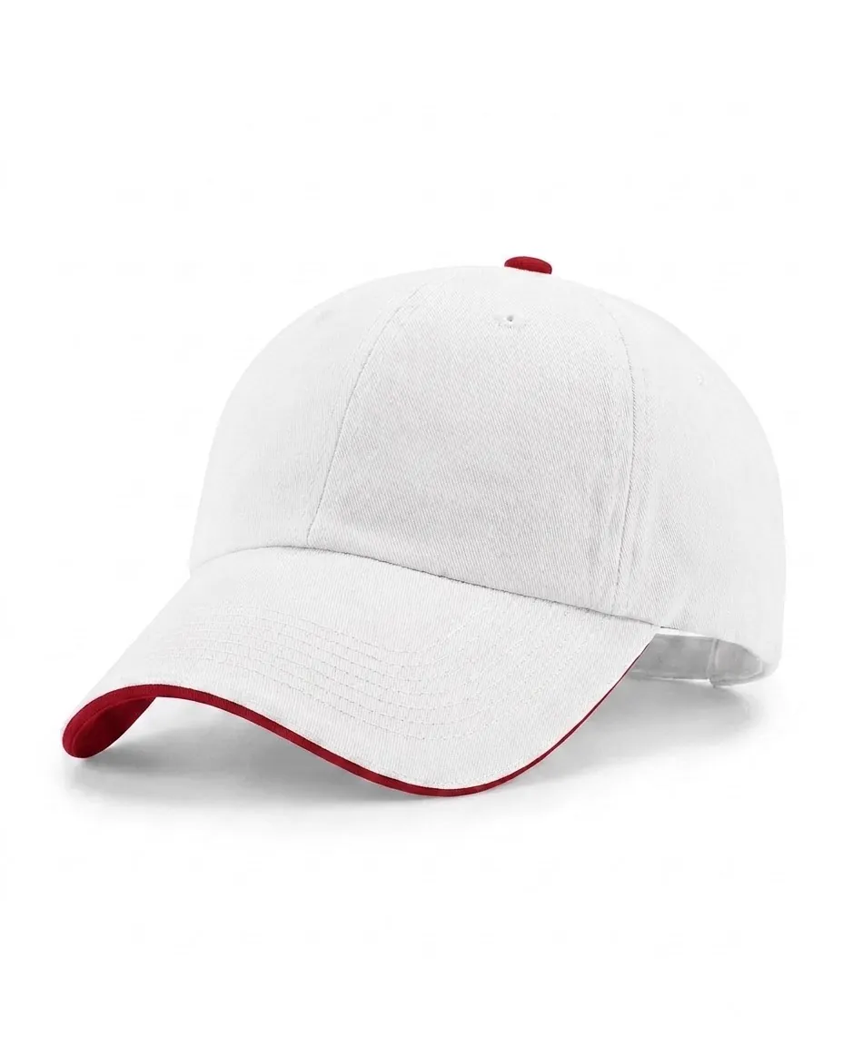 Half-Sandwich Dad Cap in White / Red