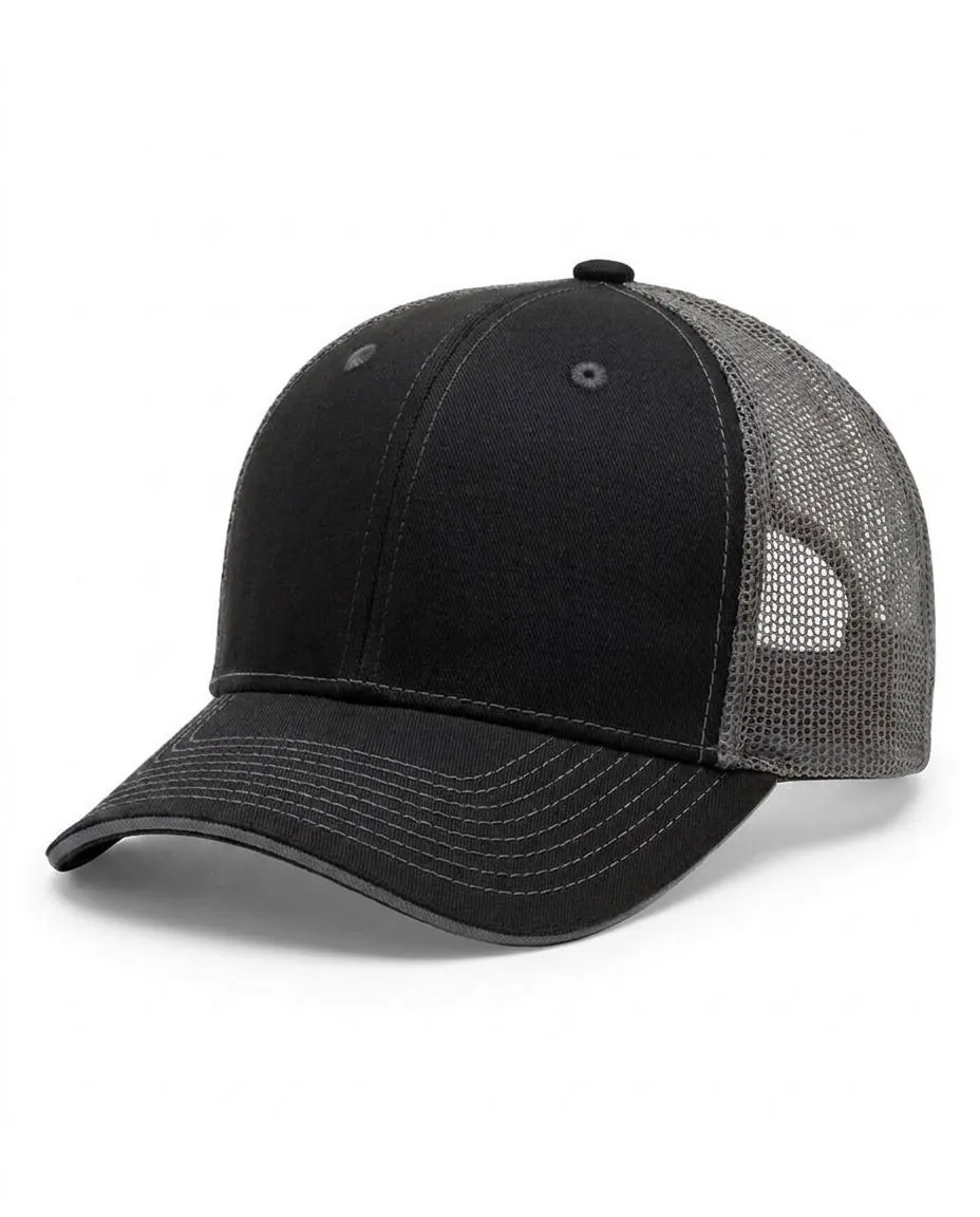 Sandwich-Visor Trucker in Black / Charcoal