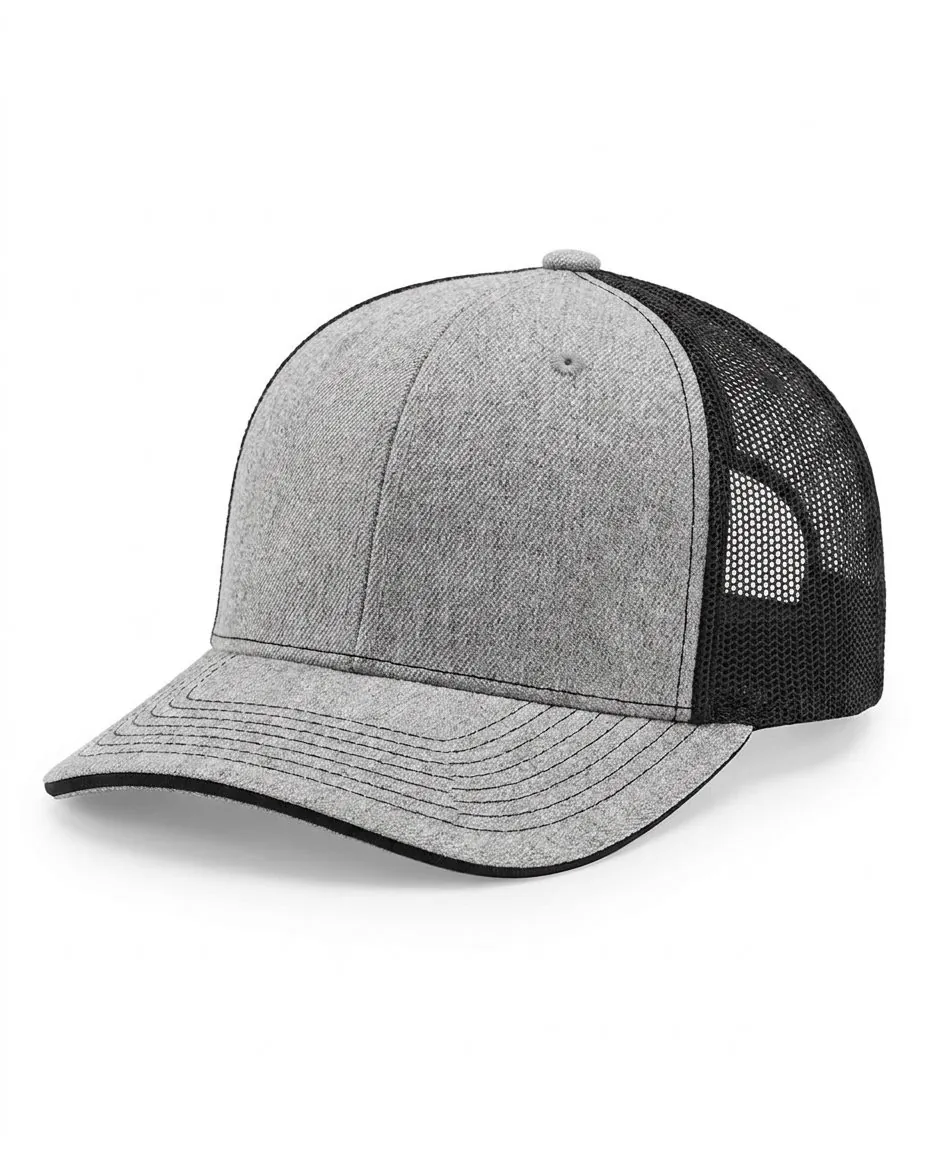 Sandwich-Visor Trucker in Heather Gray / Black