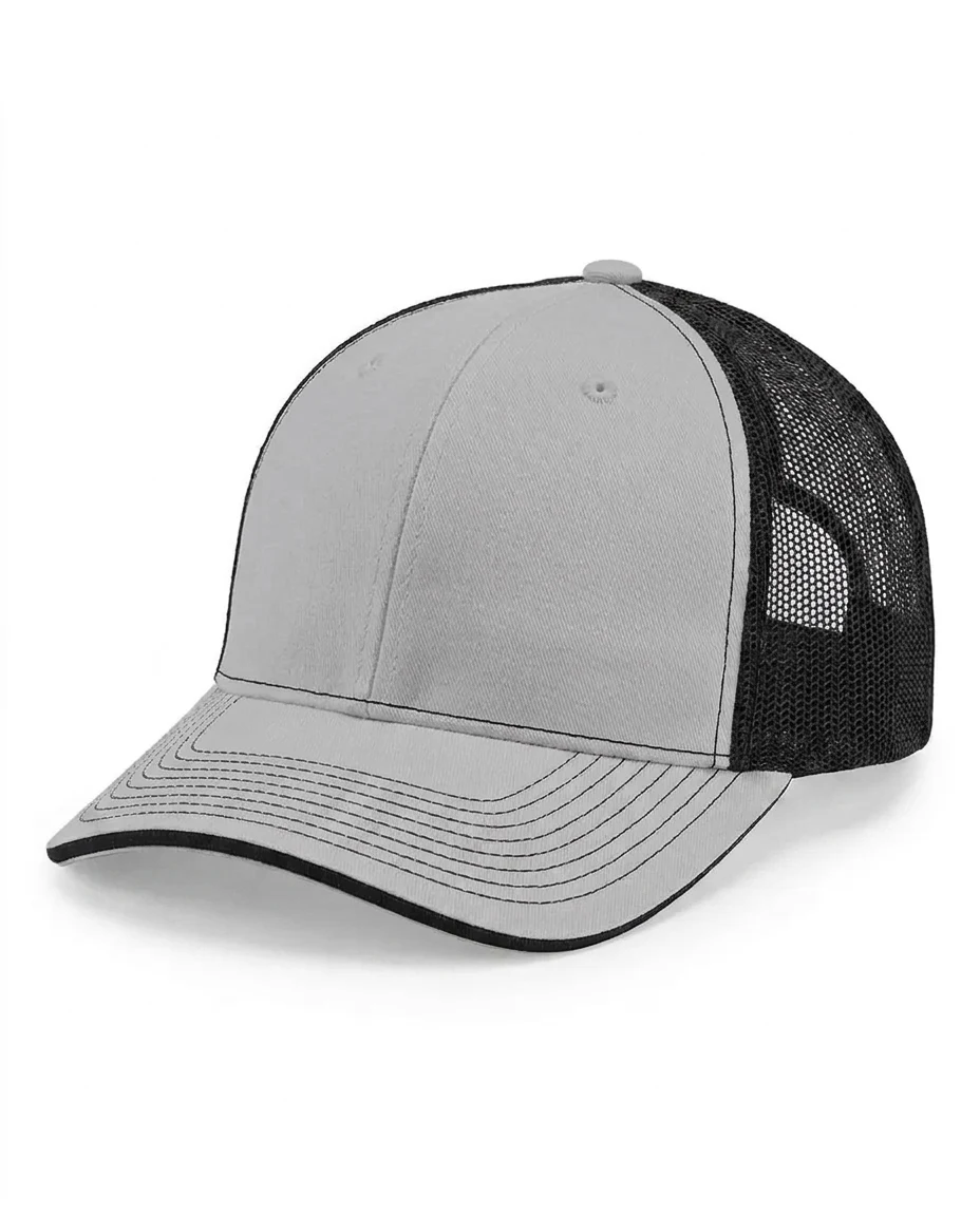 Sandwich-Visor Trucker in Light Gray / Black