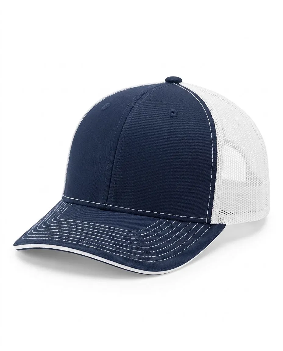 Sandwich-Visor Trucker in Navy / White