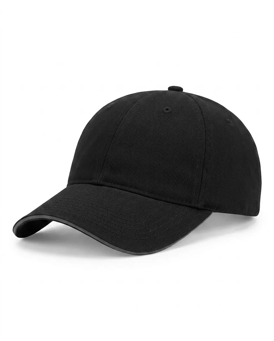 Sandwich-Bill Snapback in Black / Charcoal