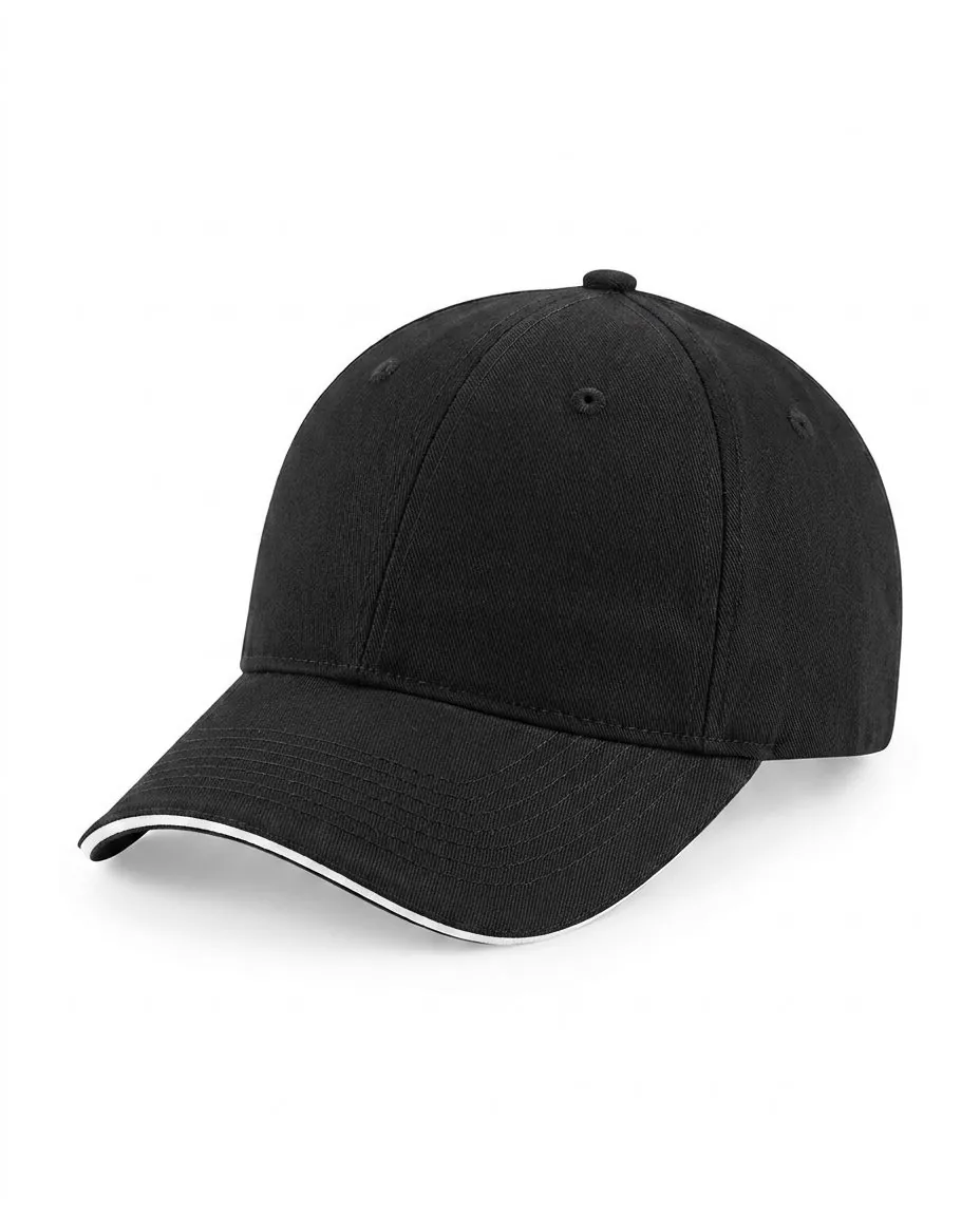 Sandwich-Bill Snapback in Black / White