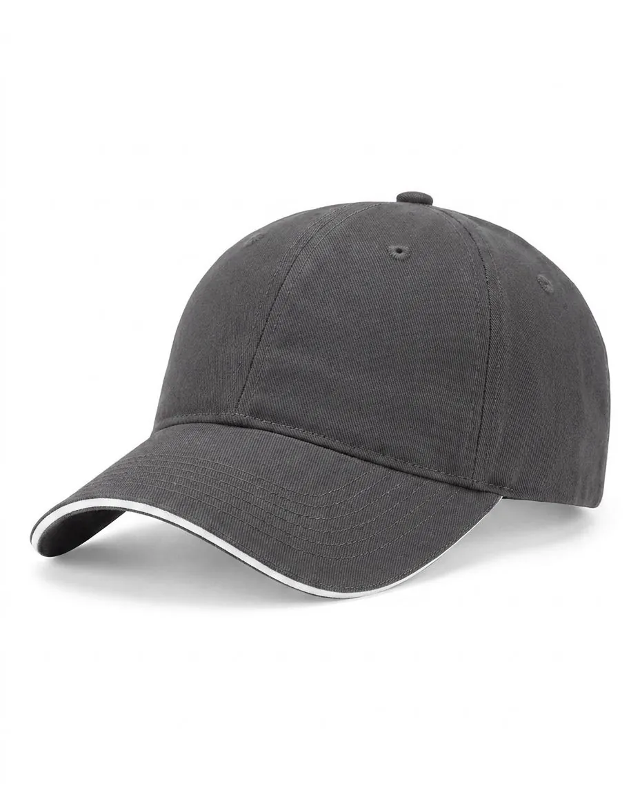 Sandwich-Bill Snapback in Charcoal / White