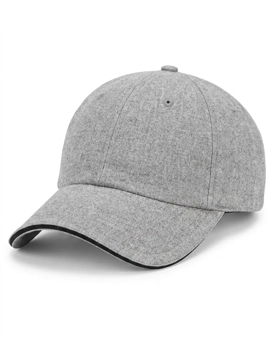Sandwich-Bill Snapback in Heather Gray / Black