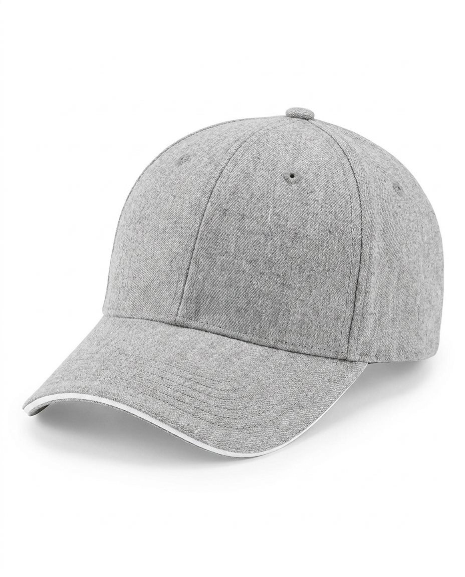 Sandwich-Bill Snapback in Heather Gray / White