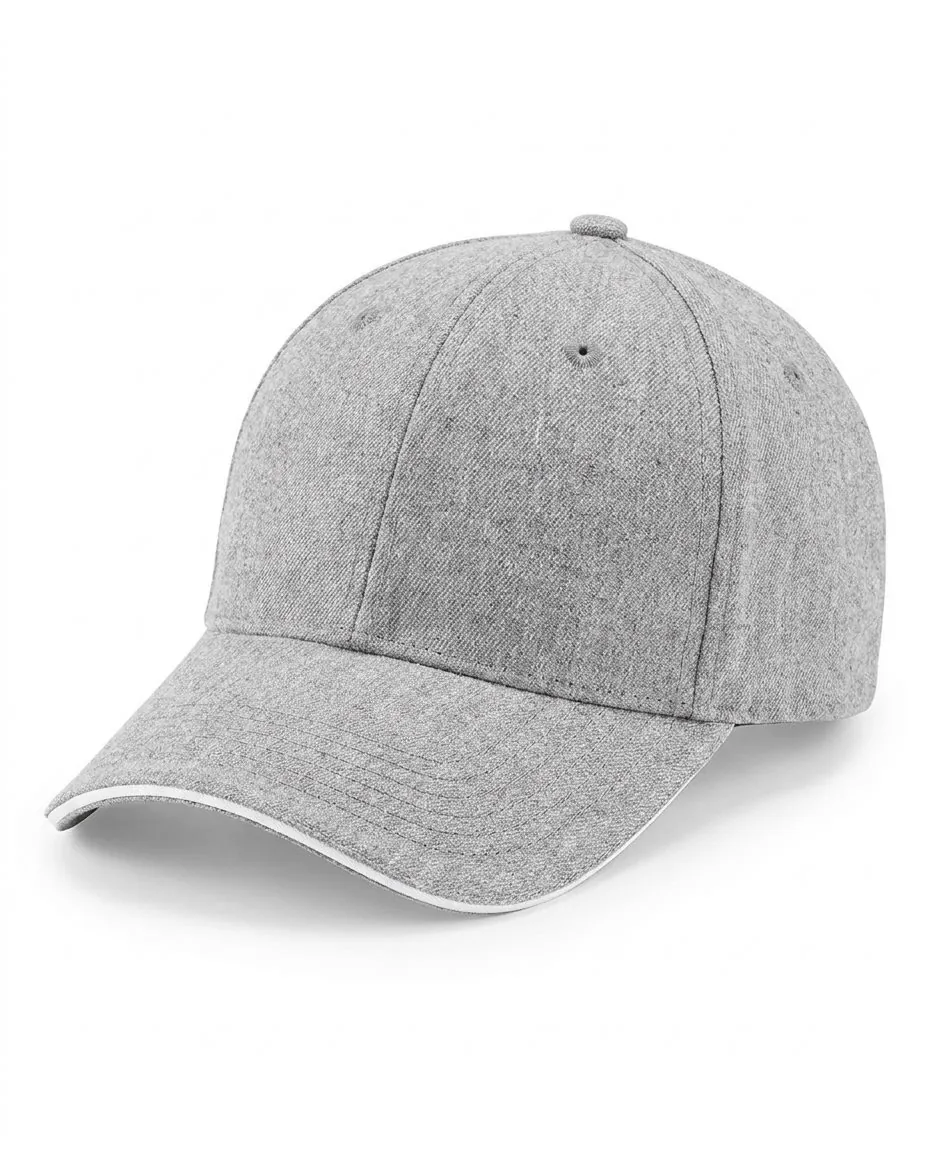 Sandwich-Bill Snapback in Heather Gray / White