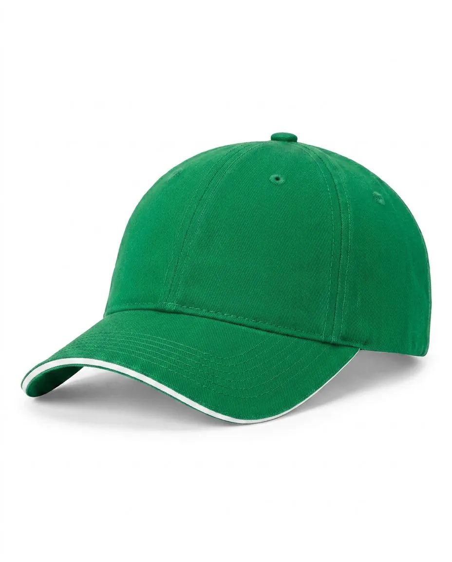 Sandwich-Bill Snapback in Kelly Green / White