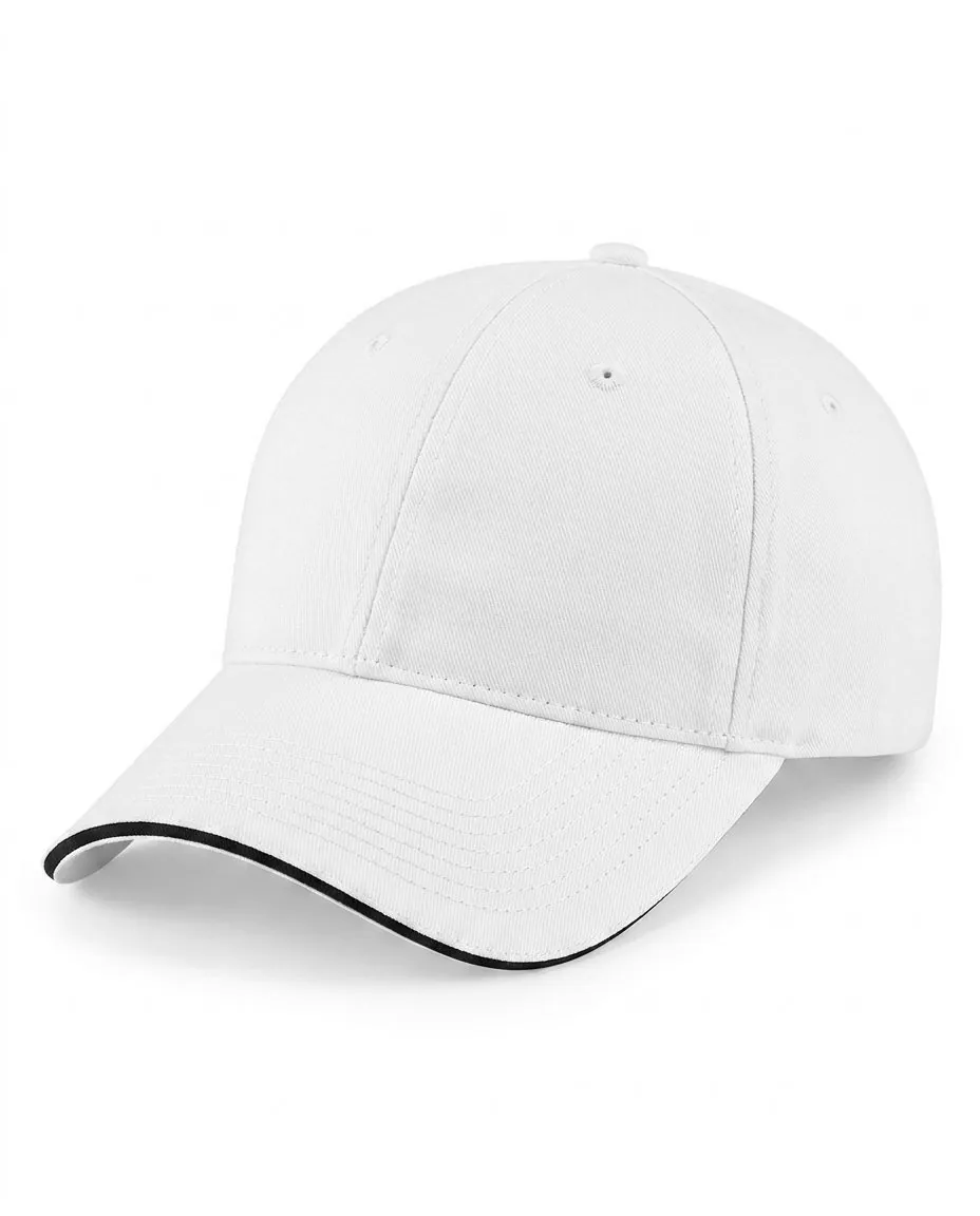 Sandwich-Bill Snapback in White / Black