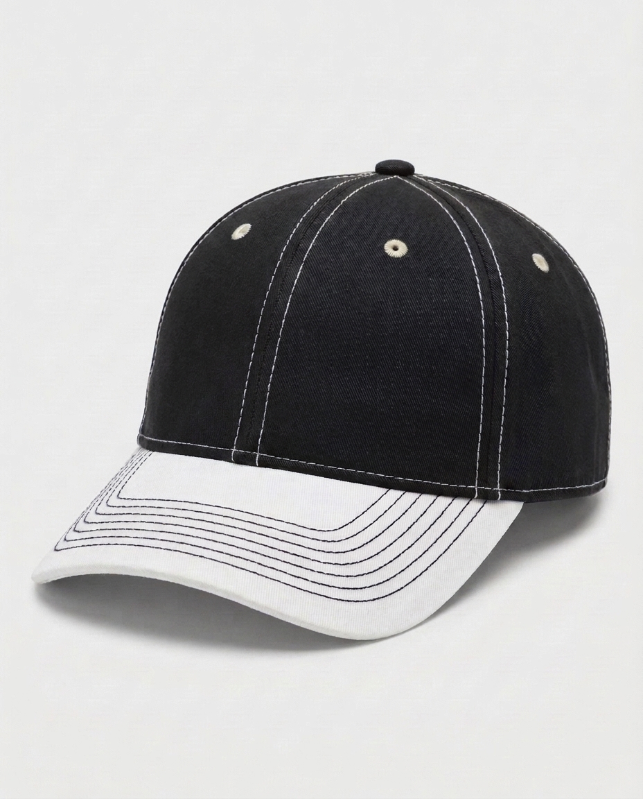 Two-Tone Performance Cap in Black