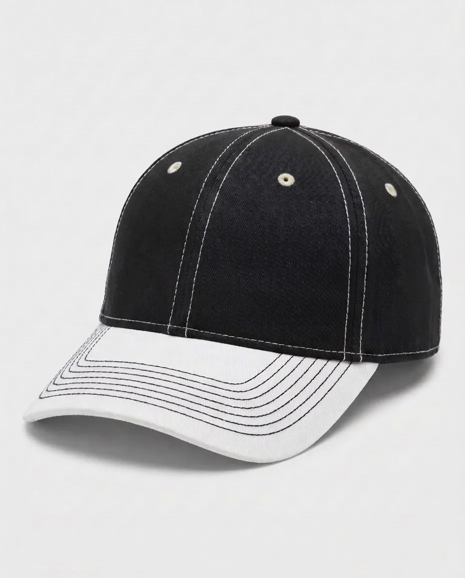 Two-Tone Performance Cap in Black