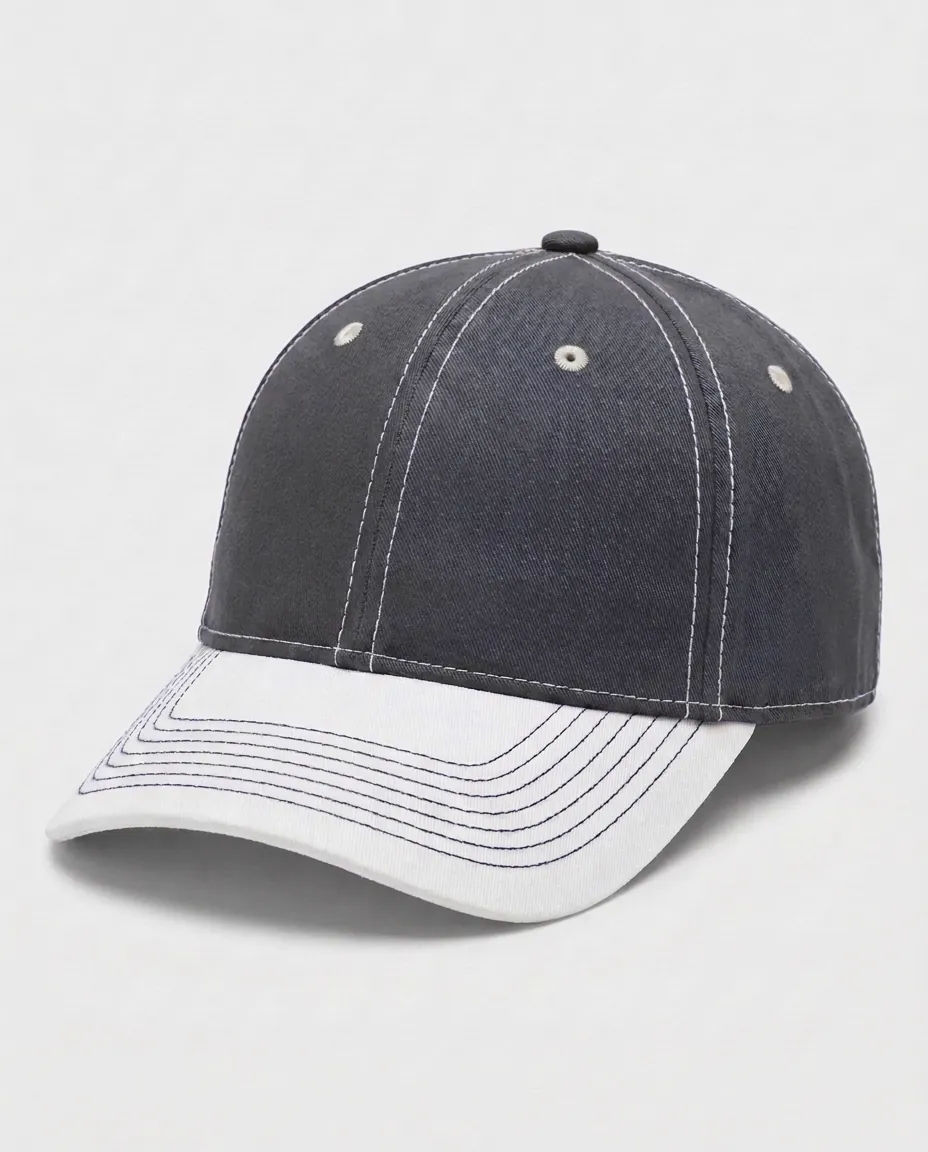 Two-Tone Performance Cap in Charcoal