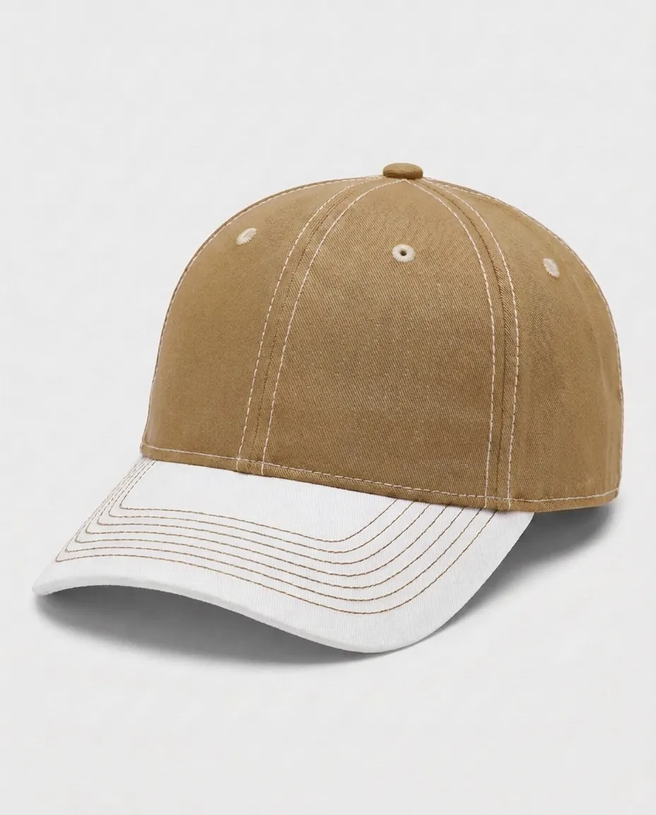 Two-Tone Performance Cap in Khaki
