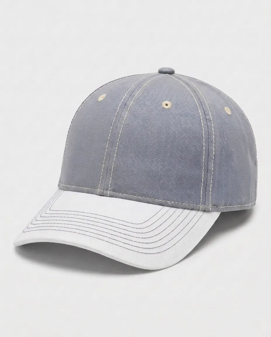 Two-Tone Performance Cap in Light Gray