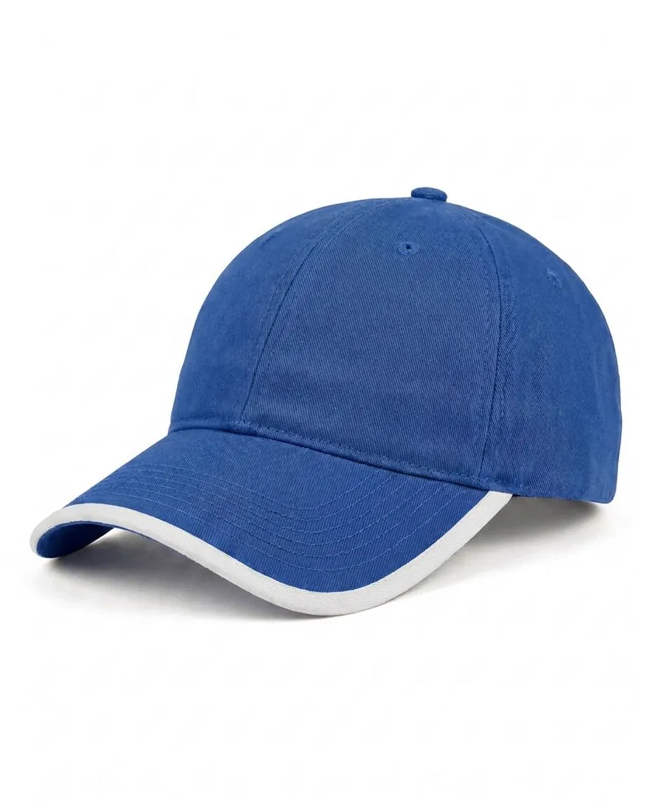 Contrast-Trim Dad Cap in Royal / White