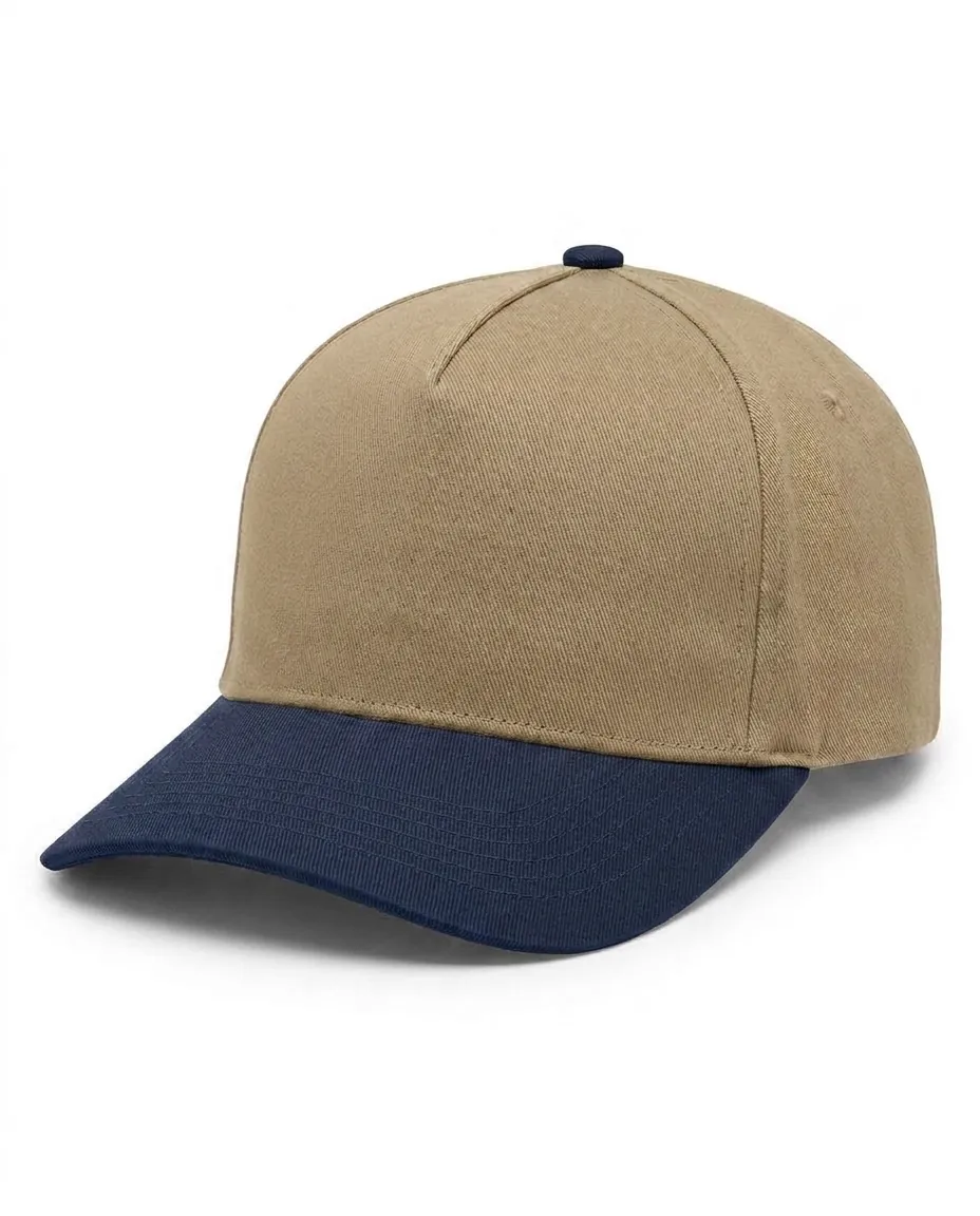 Two-Tone 5-Panel in Khaki / Navy