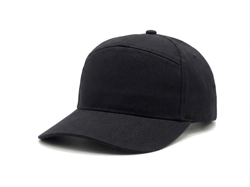 7-Panel Heavy Structure Cap in Black