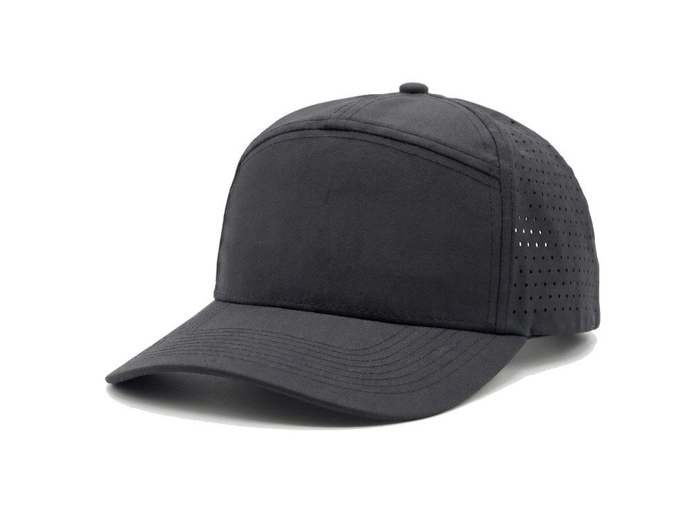 7-Panel Microfiber Cap in Charcoal