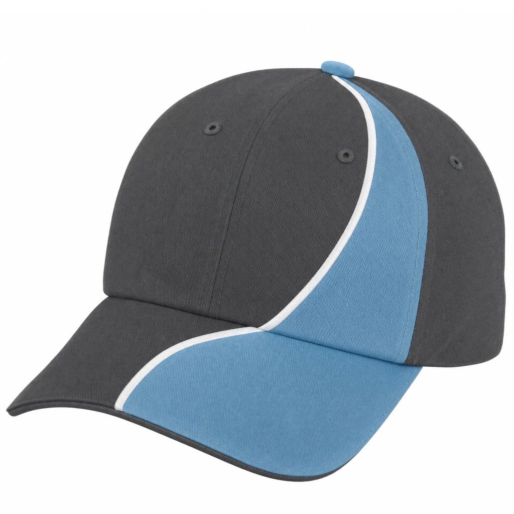 The Wake Cap in Charcoal / Carolina Blue / White