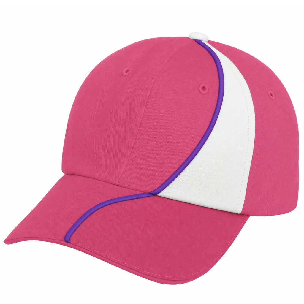 The Wake Cap in Dark Pink / White / Purple