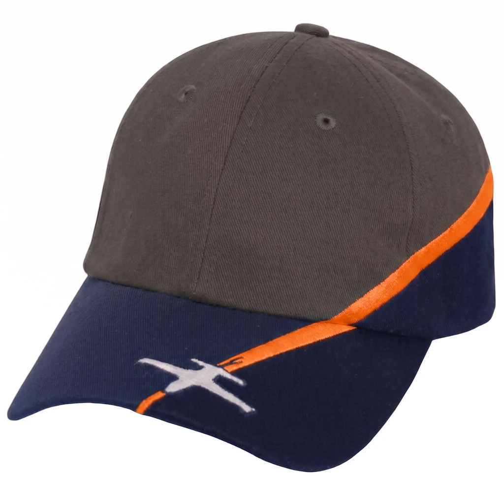 The Landing Strip in Charcoal / Navy / Orange