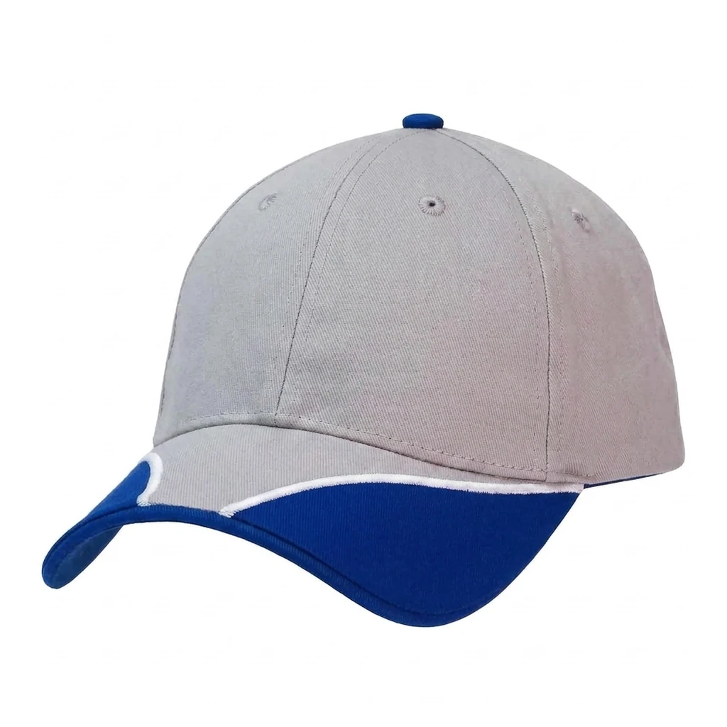 The PasWay Cap in Light Gray / Royal / White