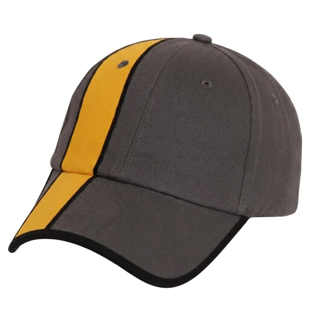 The Sponsor Cap in Charcoal / Mustard / Black