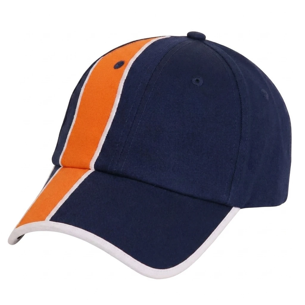 The Sponsor Cap in Navy / Orange / White