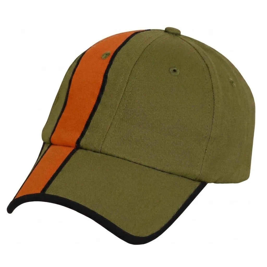 The Sponsor Cap in Olive / Burnt Orange / Black