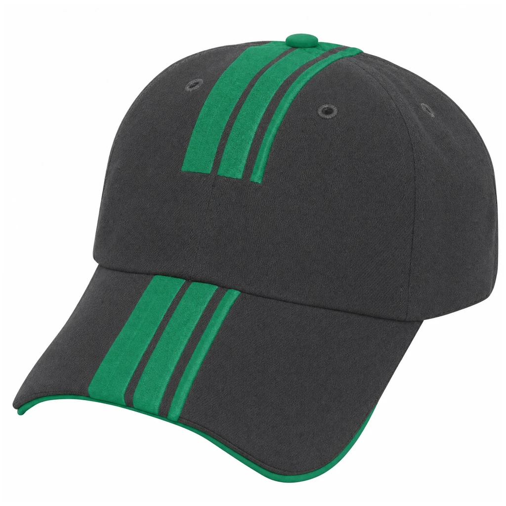 The Blended Line in Charcoal / Kelly Green