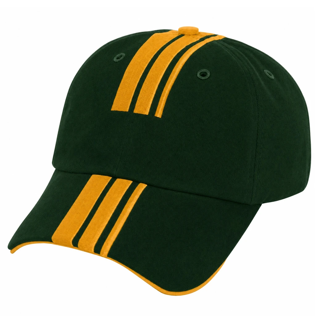 The Blended Line in Dark Green / Mustard