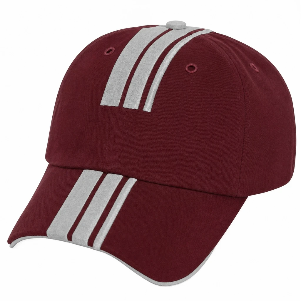 The Blended Line in Maroon / Light Gray