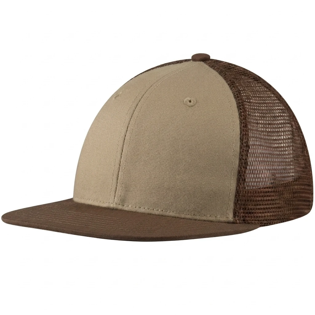 Flat Bill Wrigley in Khaki / Brown
