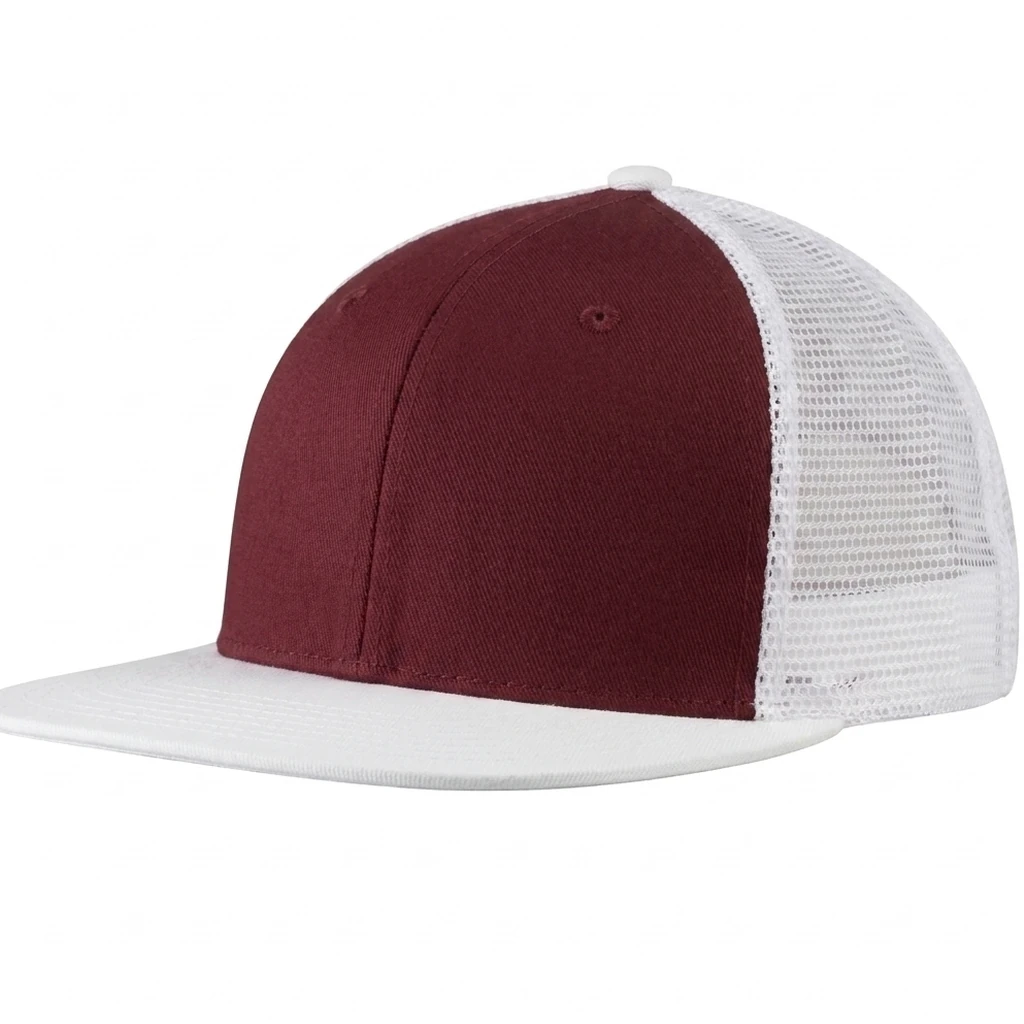 Flat Bill Wrigley in Maroon / White