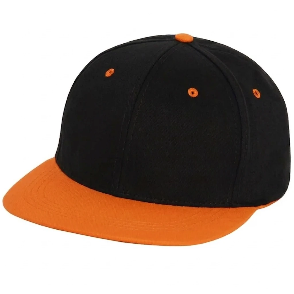 Two-Tone Flatbill in Black / Orange