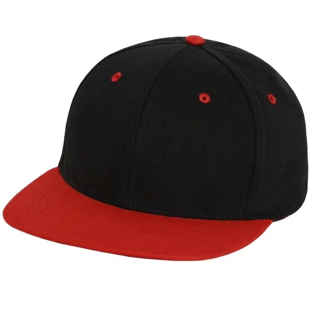 Two-Tone Flatbill in Black / Red