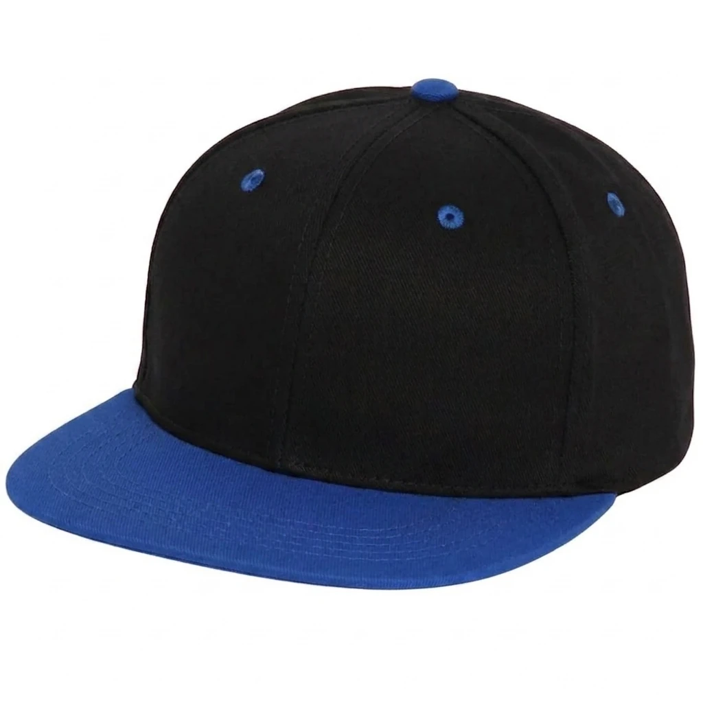 Two-Tone Flatbill in Black / Royal