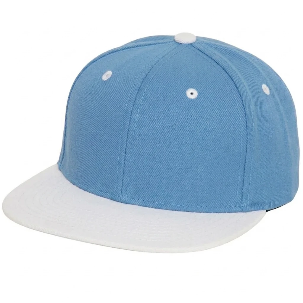 Two-Tone Flatbill in Carolina Blue / White