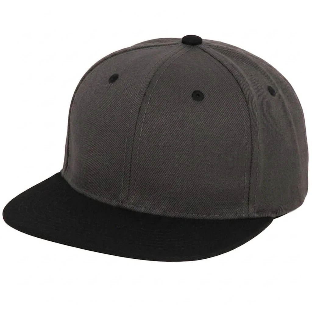 Two-Tone Flatbill in Charcoal / Black