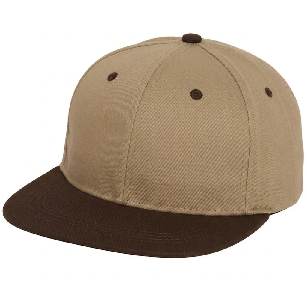 Two-Tone Flatbill in Khaki / Dark Brown
