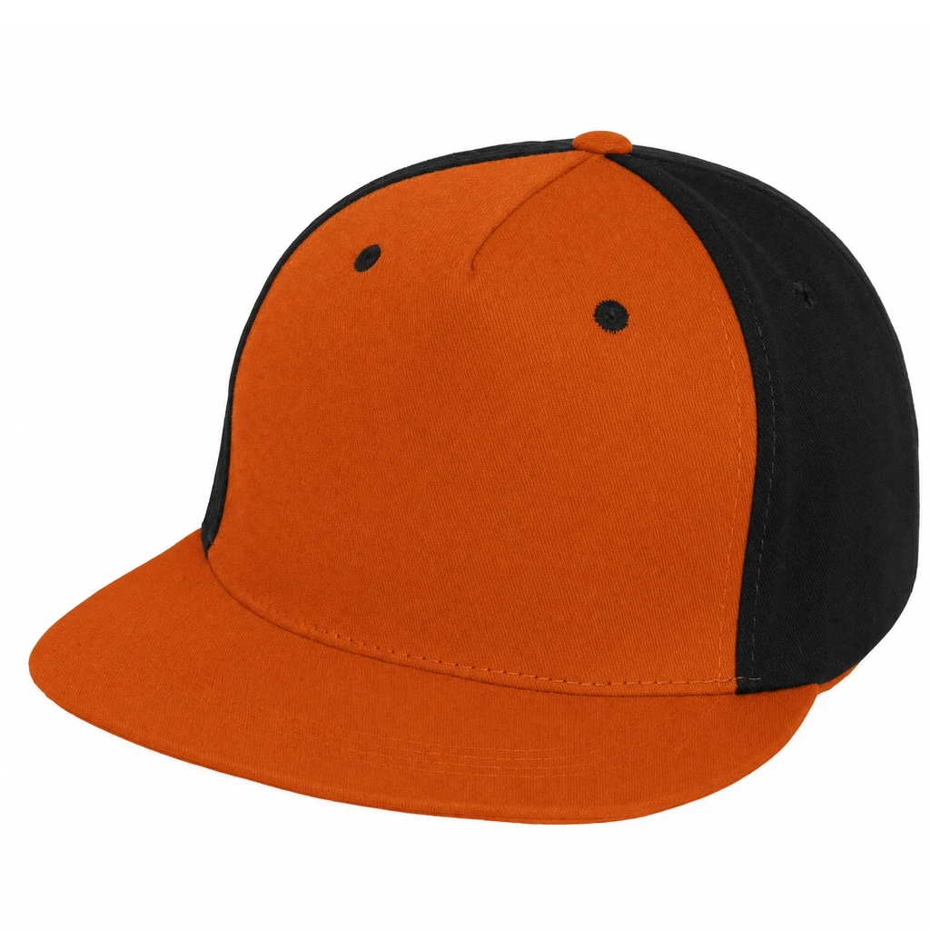 - Five Panel Flatbill in Burnt Orange / Black