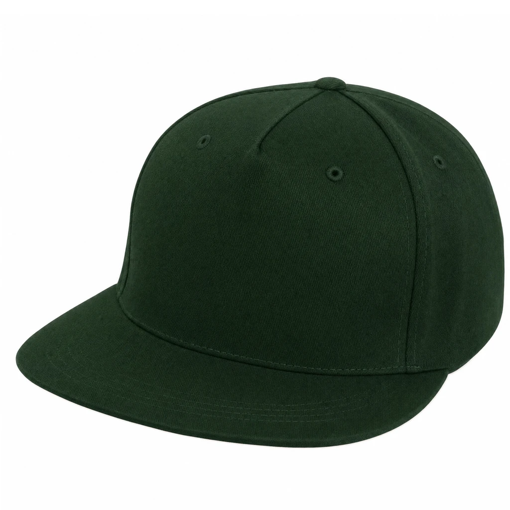 - Five Panel Flatbill in Dark Green