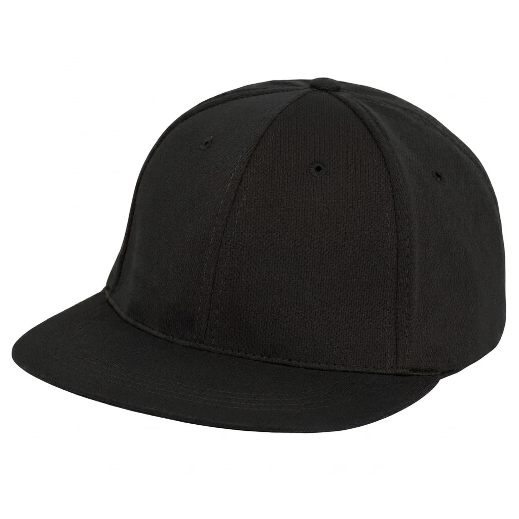 Stretch-Fit Flatbill in Black