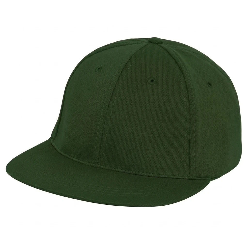 Stretch-Fit Flatbill in Dark Green