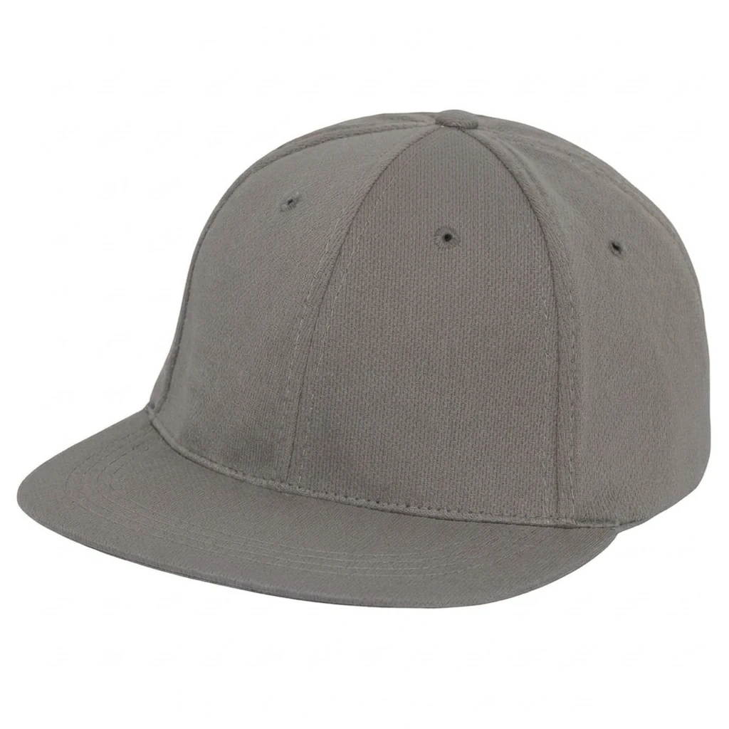 Stretch-Fit Flatbill in Medium Gray