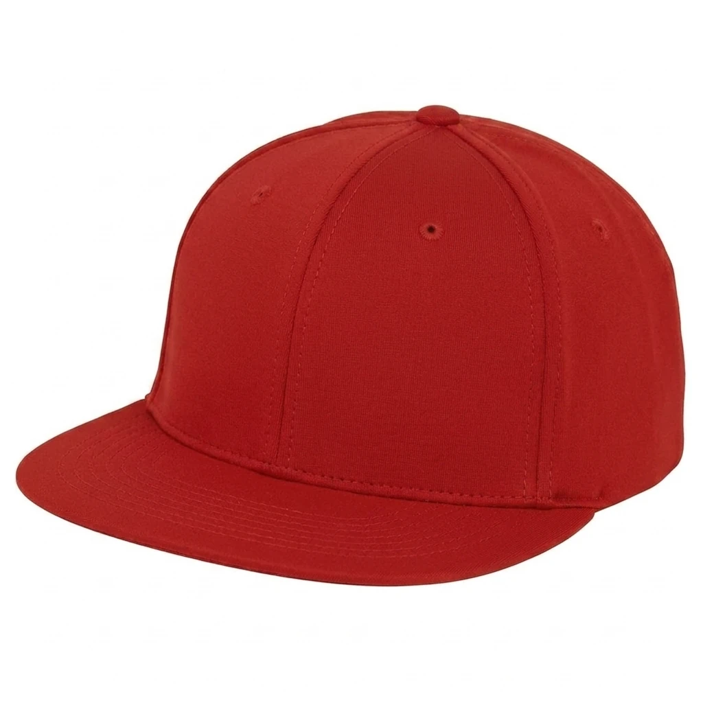 Stretch-Fit Flatbill in Red